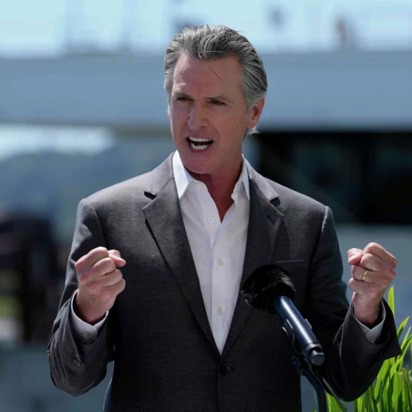 What will Gavin Newsom say during his book tour discussion? prediction market